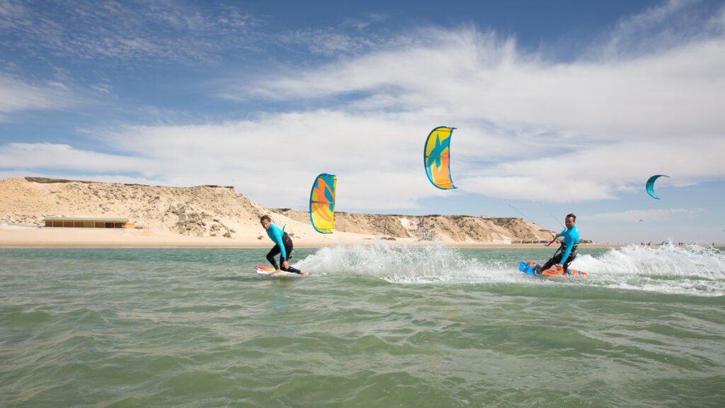 kitesurf dans la lagune de Dakhla