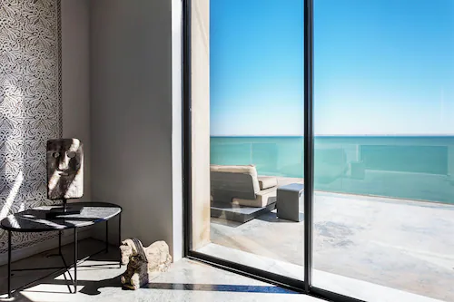 mosquée al kassam dakhla vue sur la lagune